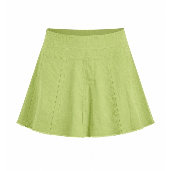 Prana Dresses & Skirts - prAna Cotton Raw Edge A-Line mini‎ Skirt women 14 preppy Green preppy coastal
